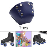 Maxbell 1 Pair Roller Skate Toe Guards Outdoor Artificial Leather Detachable Accs Blue