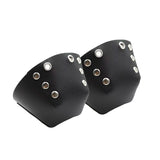 Maxbell 1 Pair Roller Skate Toe Guards Outdoor Artificial Leather Detachable Accs Black