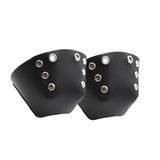 Maxbell 1 Pair Roller Skate Toe Guards Outdoor Artificial Leather Detachable Accs Black