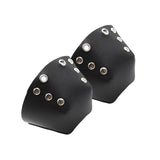 Maxbell 1 Pair Roller Skate Toe Guards Outdoor Artificial Leather Detachable Accs Black