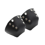 Maxbell 1 Pair Roller Skate Toe Guards Outdoor Artificial Leather Detachable Accs Black