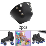 Maxbell 1 Pair Roller Skate Toe Guards Outdoor Artificial Leather Detachable Accs Black