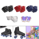 Maxbell 1 Pair Roller Skate Toe Guards Outdoor Artificial Leather Detachable Accs Black