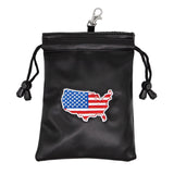 Maxbell Golf Valuables Pouch Accessories Bag Jewelry Phone Pouch Men Women Flag Map