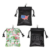 Maxbell Golf Valuables Pouch Accessories Bag Jewelry Phone Pouch Men Women Flag Map