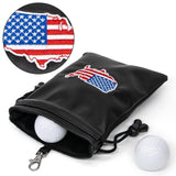 Maxbell Golf Valuables Pouch Accessories Bag Jewelry Phone Pouch Men Women Flag Map