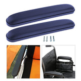 Maxbell 2x Wheelchair Armrest Pad Accs PU Leather Supply Universal for Elderly Blue