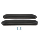 Maxbell 2x Wheelchair Armrest Pad Accs PU Leather Supply Universal for Elderly Black