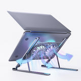 Maxbell Laptop Stand with Twin Turbo Cooling Fans Lightweight for 14-17inch Laptops Silver