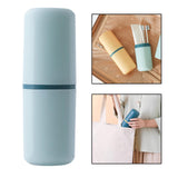 Maxbell Travel Toothbrush Holder Toothbrush Cup Organizer Dustproof for Bathroom Blue