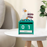 Maxbell Wood Block Calendar Gifts for Photography Desktop Office Green Duck