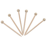 Maxbell 6 Pieces Natural Unfinished Wood Hairpin Hair Stick Hair Jewelry Making 13cm