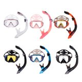 Maxbell Diving Equipment Dive Mask Dry Snorkel Set Scuba Snorkeling Gear Kit Orange