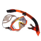 Maxbell Diving Equipment Dive Mask Dry Snorkel Set Scuba Snorkeling Gear Kit Orange