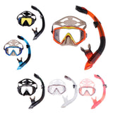 Maxbell Diving Equipment Dive Mask Dry Snorkel Set Scuba Snorkeling Gear Kit Orange