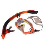 Maxbell Diving Equipment Dive Mask Dry Snorkel Set Scuba Snorkeling Gear Kit Orange