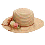 Maxbell Women's Wide Brim Straw Sun Hat Summer Outdoor Beach Cap Beige