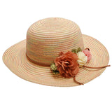 Maxbell Women's Wide Brim Straw Sun Hat Summer Outdoor Beach Cap Beige