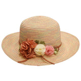 Maxbell Women's Wide Brim Straw Sun Hat Summer Outdoor Beach Cap Beige