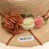 Maxbell Women's Wide Brim Straw Sun Hat Summer Outdoor Beach Cap Beige