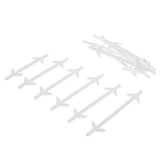 Maxbell 12Pc/set  Unisex No Tie Shoelaces Elastic Silicone Sneaker Laces White
