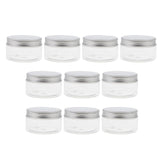 Maxbell 10pcs Empty Cosmetic Pots Lip Balm Container Jar Aluminum Cap Tins  100ml