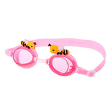 Maxbell Adjustable Kids Anti-Fog Silicone Swimming Goggles Glass Eyewear Pink