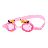 Maxbell Adjustable Kids Anti-Fog Silicone Swimming Goggles Glass Eyewear Pink