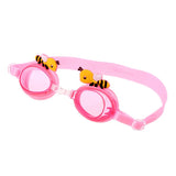 Maxbell Adjustable Kids Anti-Fog Silicone Swimming Goggles Glass Eyewear Pink