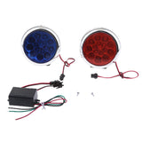 Maxbell 2pcs 12V Motorcycle Rear Taillight Emergency Flash Strobe LED Warning Light