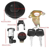 Maxbell Fuel Tank Cap Ignition Switch Lock Key Set for Motorcycle GY6 50cc 150cc