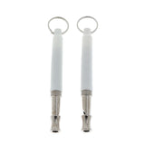 Maxbell 2Pcs Pet Dog Ultrasonic Training Whistles Barking Deterrent Call Whistle White