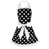 Maxbell Adjustable Apron Home Kitchen Cooking Women Cotton Aprons Bowknot White