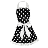 Maxbell Adjustable Apron Home Kitchen Cooking Women Cotton Aprons Bowknot White