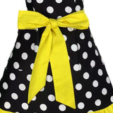 Maxbell Adjustable Apron Home Kitchen Cooking Women Cotton Aprons Bowknot Yellow
