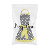 Maxbell Adjustable Apron Home Kitchen Cooking Women Cotton Aprons Bowknot Yellow