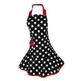 Maxbell Adjustable Apron Home Shop Kitchen Cooking Women Ladies Aprons Red Edge