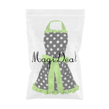 Maxbell Adjustable Apron Home Kitchen Cooking Women Cotton Aprons Bowknot Green