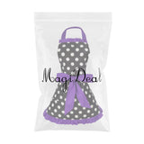 Maxbell Adjustable Apron Home Kitchen Cooking Women Cotton Aprons Bowknot Purple