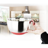Maxbell Mixing Bowls with Handle Stainless Steel Egg Whisk Mix Serving Storage 24cm
