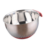 Maxbell Mixing Bowls with Handle Stainless Steel Egg Whisk Mix Serving Storage 24cm