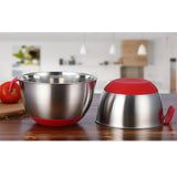 Maxbell Mixing Bowls with Handle Stainless Steel Egg Whisk Mix Serving Storage 24cm