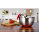 Maxbell Mixing Bowls with Handle Stainless Steel Egg Whisk Mix Serving Storage 24cm
