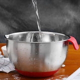 Maxbell Mixing Bowls with Handle Stainless Steel Egg Whisk Mix Serving Storage 24cm
