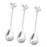 Maxbell Polished Small Spoon 3 Pieces/Set Coffee Ice- Cream Tea Spoon  Silver