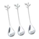 Maxbell Polished Small Spoon 3 Pieces/Set Coffee Ice- Cream Tea Spoon  Silver