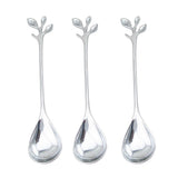 Maxbell Polished Small Spoon 3 Pieces/Set Coffee Ice- Cream Tea Spoon  Silver
