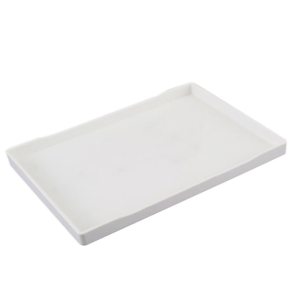 Maxbell Melamine Hotel Serving Tray Dishes Cup Glass Cake Set White F 35.5x25.2cm