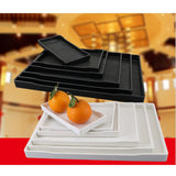 Maxbell Melamine Hotel Serving Tray Dishes Cup Glass Cake Set White G 29x21cm
