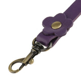 Maxbell Flower Leather Purse Handbag Bag Handle Short Strap Holder 17cm Purple